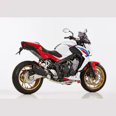 DSX-10 complete exhaust system super short - matt black for: HONDA CBR650F RC74, CB650F RC75