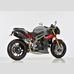 DSX-7 slip on exhaust) super short - matt black for: TRIUMPH Speed Triple R NN01, Speed Triple S NN01