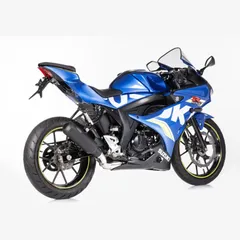 GP Series complete exhaust system super short - matt black for: SUZUKI GSX-S 125 WDL0, GSX-R 125 WDL0
