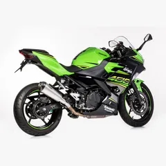DSX-7 slip on exhaust super short - silver for: KAWASAKI Z400 ER400D, Ninja 400 EX400G