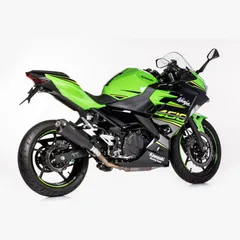 DSX-7 slip on exhaust super short - matt black for: KAWASAKI Z400 ER400D, Ninja 400 EX400G