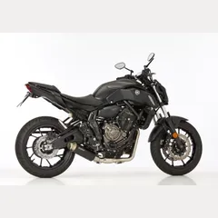 SRC 4 complete exhaust system super short - black for: YAMAHA MT-07 RM04, MT-07 Motocage RM04