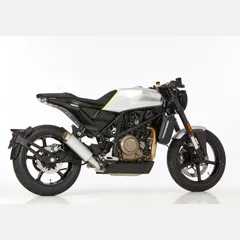 TEC One Slip on Ersatzdämpfer Super Short - silber Auspuff für: HUSQVARNA Vitpilen 401 HQV401, Svartpilen 401 HQV401