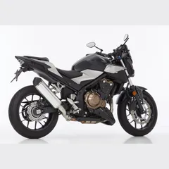 DSX-5 slip on exhaust - silver for: HONDA CB500X PC59, CBR500R PC57