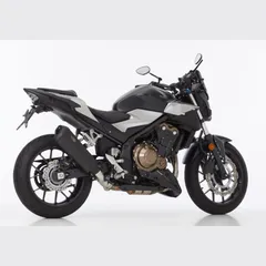 DSX-10 slip on exhaust - matt black for: HONDA CB500X PC59, CBR500R PC57