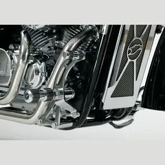 Round Style Fußrastenanlage - silber für: YAMAHA XV1100 Virago 3LP, XV750 4FY