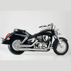 Double Groove Komplettanlage - silber Auspuff für: HONDA VT1300CX (Fury) SC61