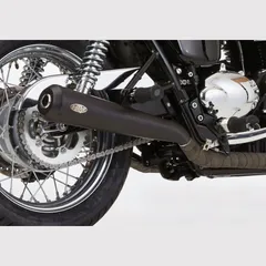 Retro slip on exhaust - matt black for: TRIUMPH Thruxton 986ME