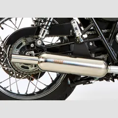 Retro Classic Komplettanlage - silber Auspuff für: KAWASAKI W650 EJ650A, W800 EJ800A