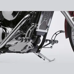 Round Style Fußrastenanlage - silber für: KAWASAKI VN 800 VN800A/A, VN 800 Classic VN800A/B