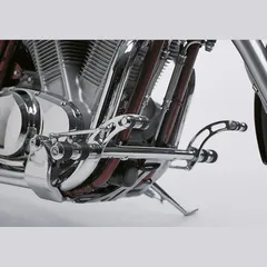 Round Style Fußrastenanlage - silber für: SUZUKI VS 1400 Intruder VX51L