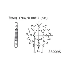 front sprocket 17Z 530