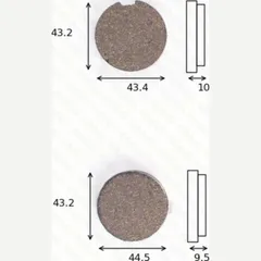 disk brake pads MCB 091 ABE approved