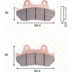 Bremsklötze Scheibenbremsbeläge MCB 512 SH mit ABE