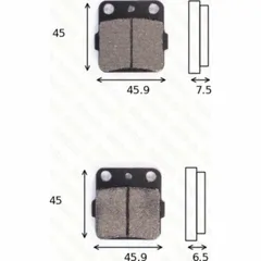 disk brake pads MCB 538 SI ABE approved