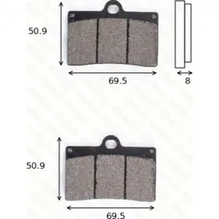 disk brake pads MCB 540 CRQ ECE R90 homologated
