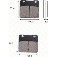 disk brake pads MCB 542 ABE approved