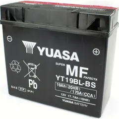 Akku, Motorradbatterie YT19BL-BS DIN51913 für: AGM-Batterie 12V/19AH 186x82x171mm