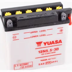 Akku, Motorradbatterie 12N5.5-3B 12V/5,5AH Dry-Batterie 138x61x131mm