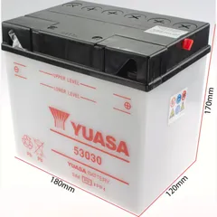 Akku, Motorradbatterie Y60-N30AL-B 12V/30AH (20HR) DIN53030 Dry-Batterie 186x120x171mm