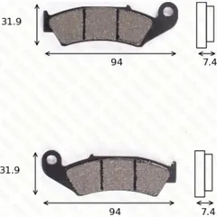 disk brake pads TRW / MCB 574 RSI not homologated