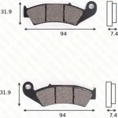 disk brake pads MCB 574 SI ABE approved