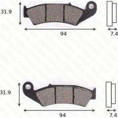 disk brake pads MCB 574 ABE approved