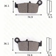 Disc brake pads MCB 575 STD homologated