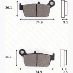 disk brake pads MCB 575 RSI not homologated