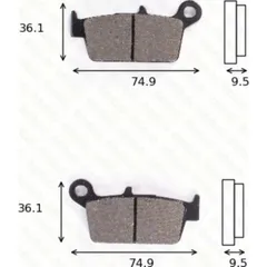 disk brake pads MCB 575 SI ABE approved