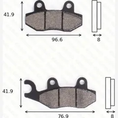 disk brake pads MCB 582 RSI not homologated