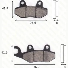 disc disk brake pads MCB 582 SH ABE approved