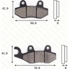 disk brake pads MCB 582 SI ABE approved