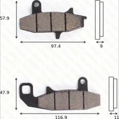 disk brake pads MCB 597 ABE approved