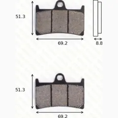 disk brake pads MCB 611 ABE approved