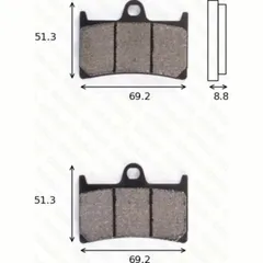 disk brake pads MCB 611 SV ABE approved