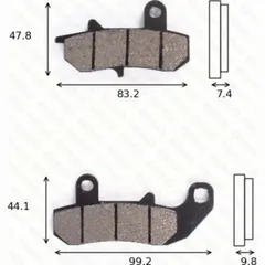 disk brake pads MCB 612 SH ABE approved