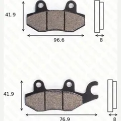 disc brake pad MCB 615 SH homologated