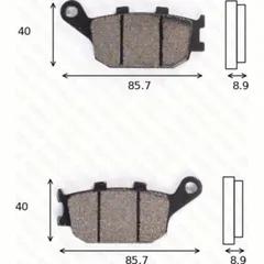 Disc brake pads MCB 634 homologated