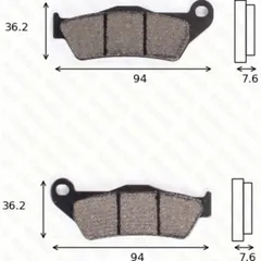 disk brake pads TRW/ MCB 648 RSI not homologated