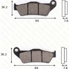 disk brake pads MCB 648 SH ABE approved