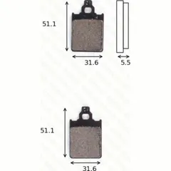 Disc brake pads MCB 651 EC homologated
