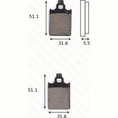 disk brake pads MCB 651 ABE approved