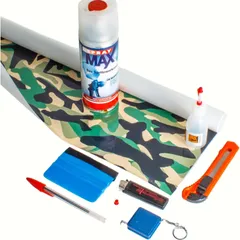 1m² Folien-Designset, inkl. Zubehör universal Waldtarnfarben 1m²