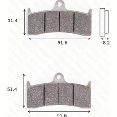 disk brake pads MCB 660 CRQ ECE R90 homologated