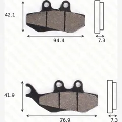 Disc brake pads MCB 664 EC homologated