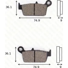 disk brake pads MCB 665 ABE approved