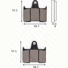 Disc brake pads MCB 691 homologated