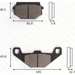 disk brake pads MCB 719 ABE approved