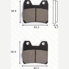 disk brake pads MCB 725 SH ABE approved
